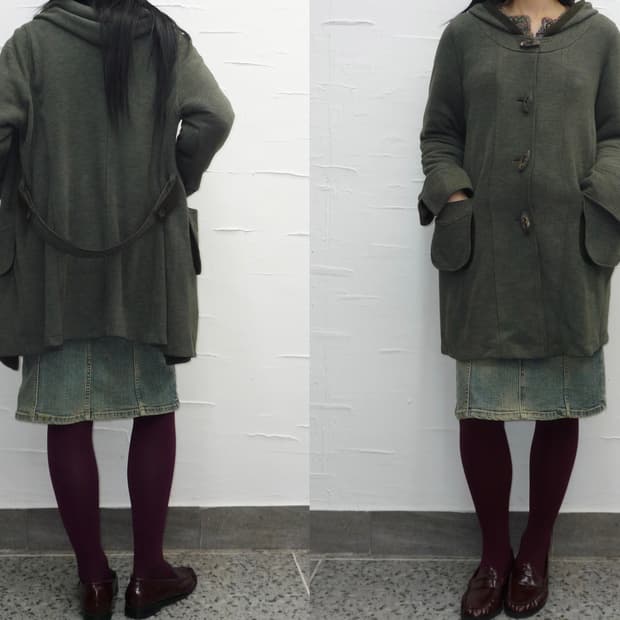 Toggle button lobe cardigan