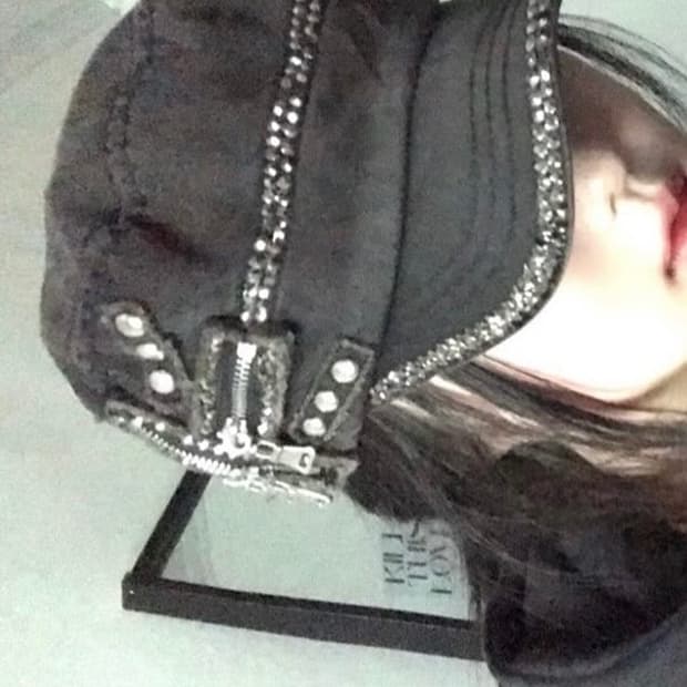 빈티지 큐빅 펑크 캡 모자