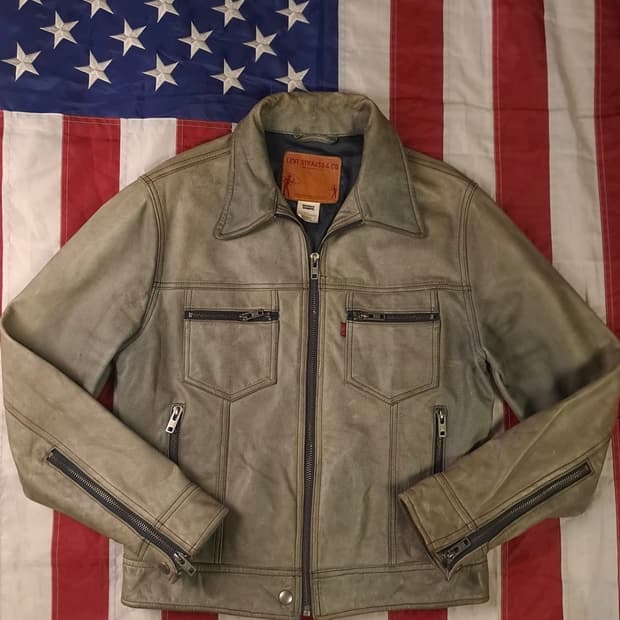 오리지날 리바이스 리얼레더 라이더자켓