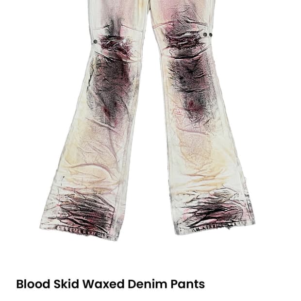 데빌킴 Blood Skid Waxed Denim Pants