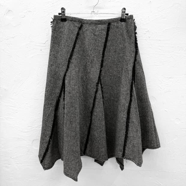 JPN 플레어 울 스커트