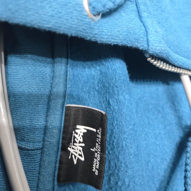 스투시 블루 후드집업