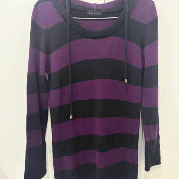 빈티지 보라 단가라 니트