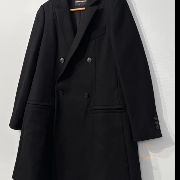 엠포리오 아르마니 블랙 더블 코트 ~66