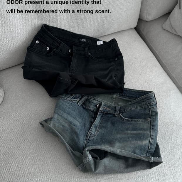 ODOR 데님 반바지 블랫