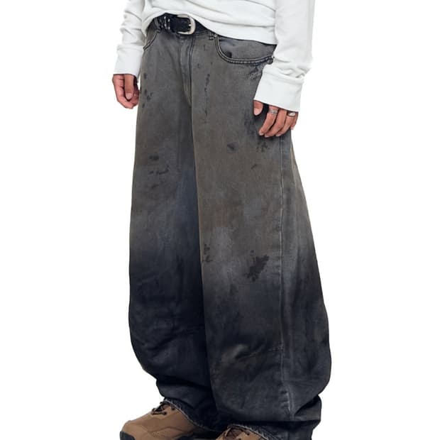 새상품 아캄 데님팬츠 Dirty Gradation Denim Pants