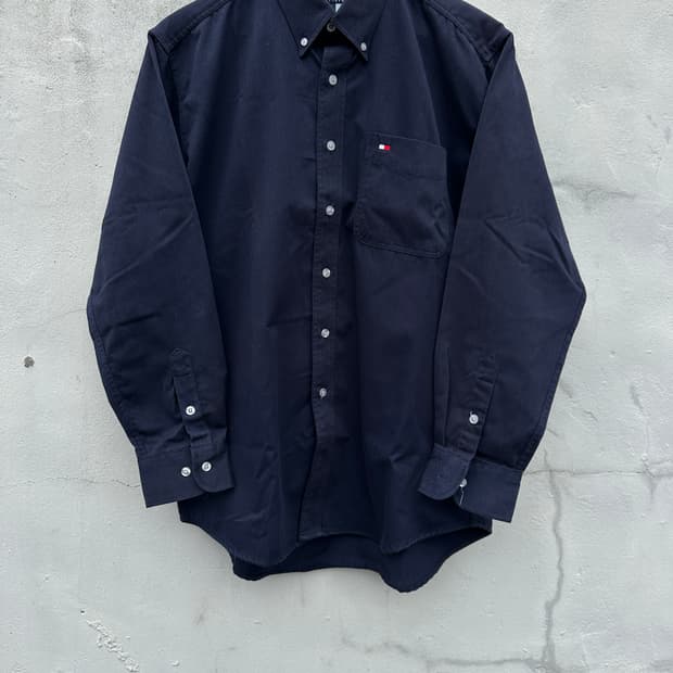 [M-L] 타미힐피거 네이비 트윌코튼 셔츠