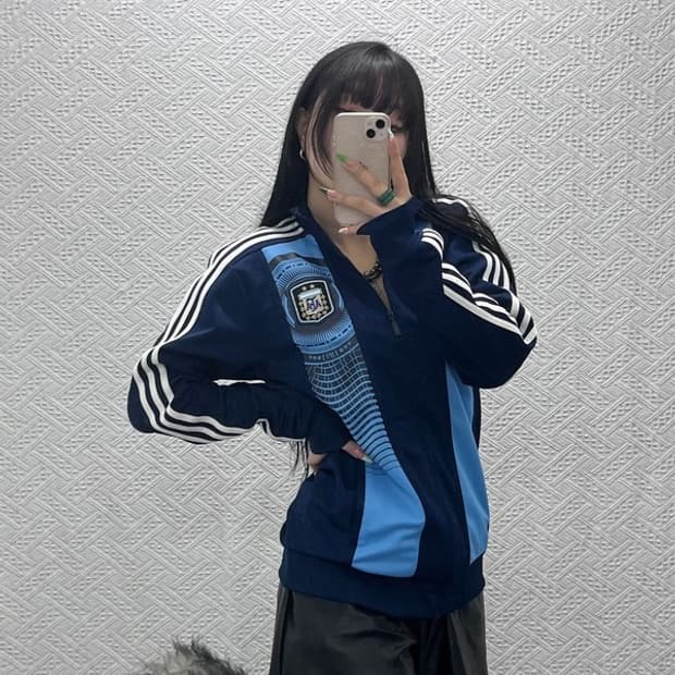 아디다스 아르헨티나 AFA 희귀 트랙탑 져지 집업 95 C08976