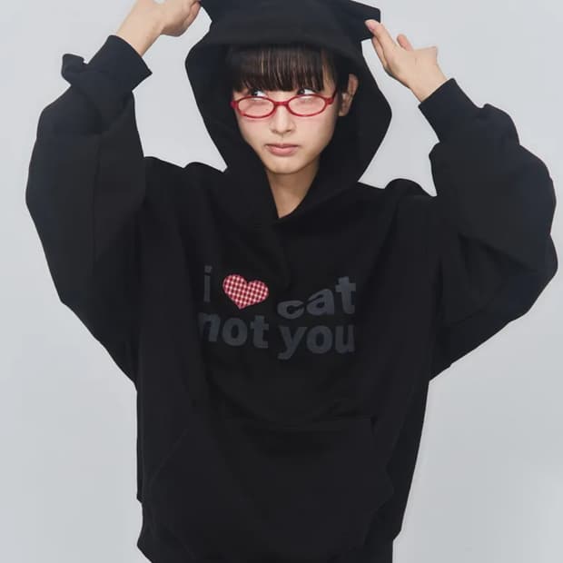 잇자바이브 고양이귀 후드티