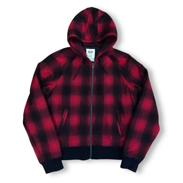 리바이스 타탄체크 후드자켓