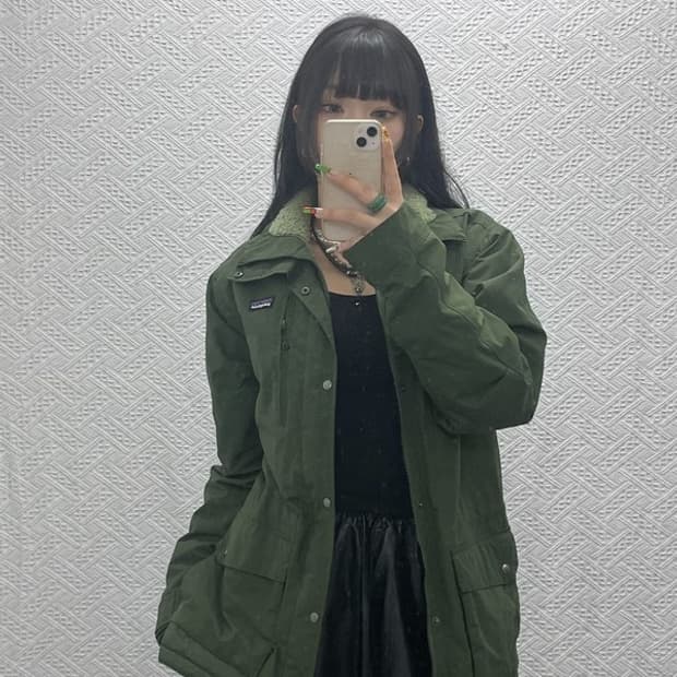 파타고니아 빈티지 캐주얼 말차카키 양털 마운틴 자켓 S C09495