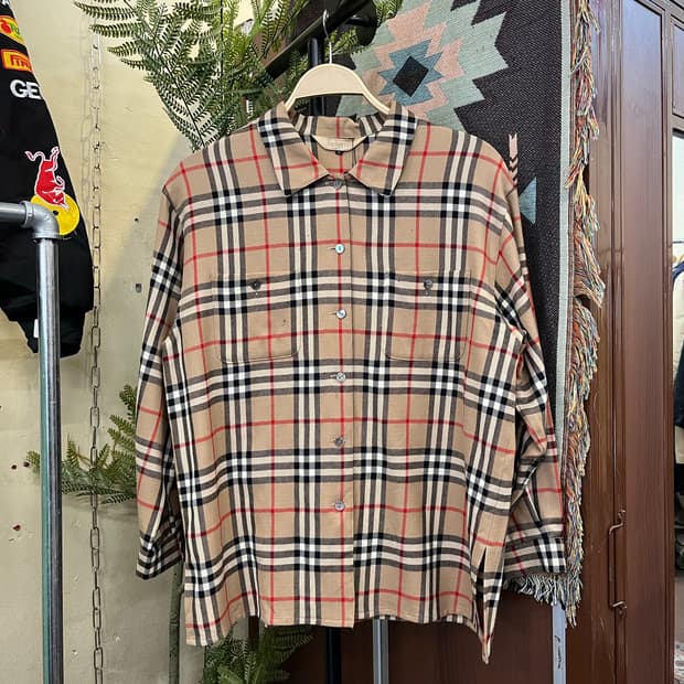 버버리 울 체크 셔츠 #csz809