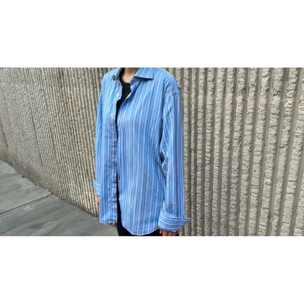 Hermes Blue Striped Shirt