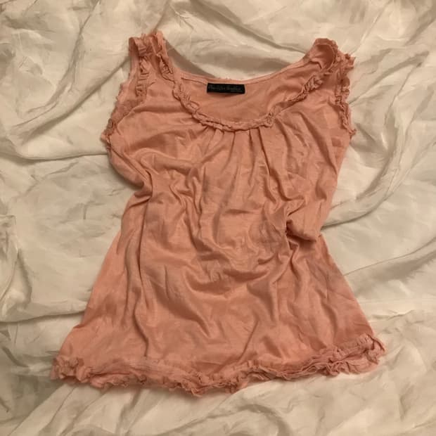 JPN Vintage 로걀 프릴 딸기우유 갸루 나시