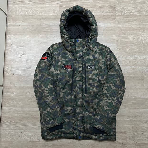 K2 아웃도어 키즈 밀리터리 카모플라쥬 후드 패딩 점퍼 [카모] 150