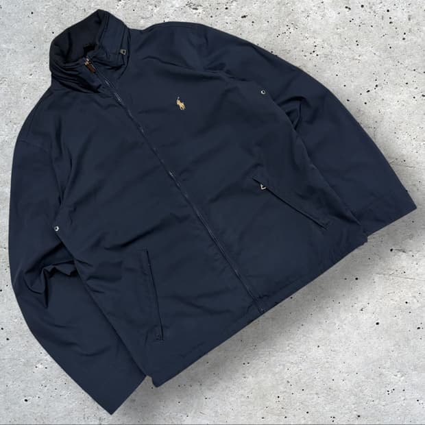 [M] 폴로 랄프로렌 네이비 폴리 바람막이 자켓 C163