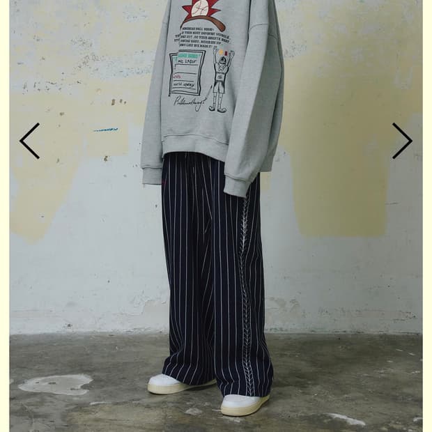 프라블럼올웨이즈 baseball stripe sweatpants L