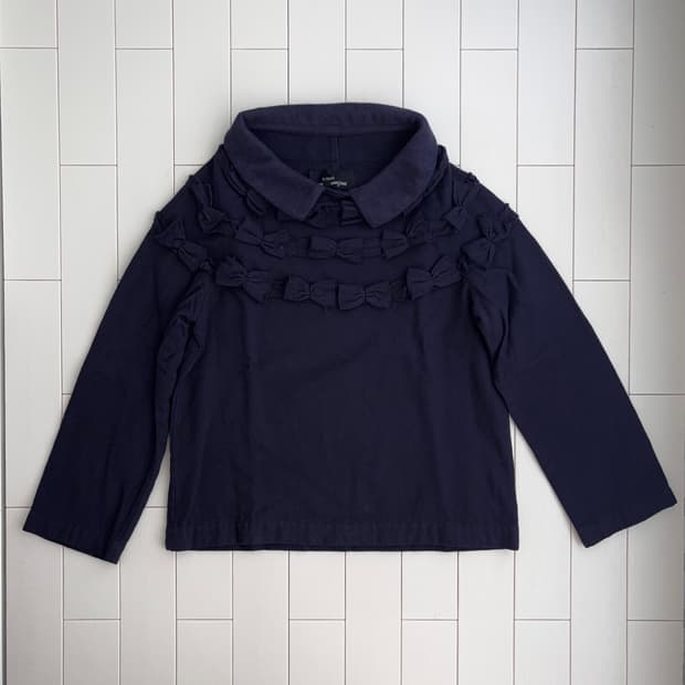 tricot comme des garcons ribbon blouse