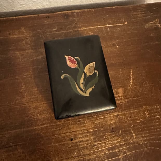 독일)빈티지 플라워 보석함(핸드페인팅)