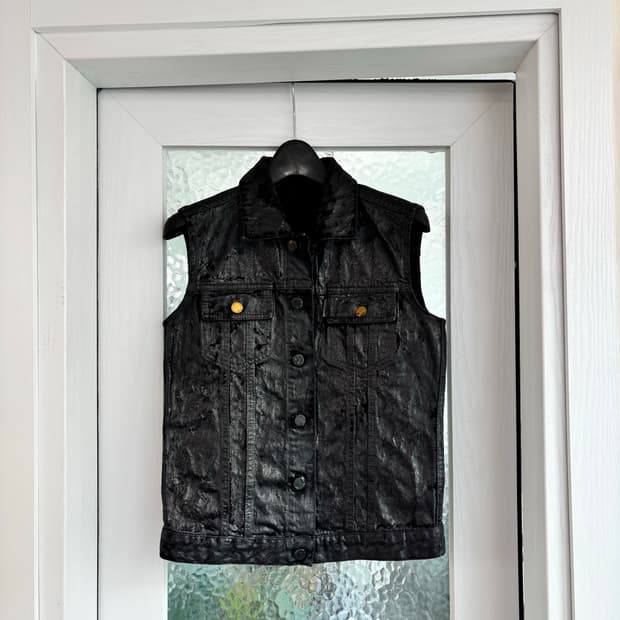 Jil Sander 질샌더 블랙 데님 크랙 베스트