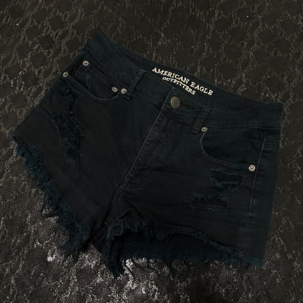 “Vintage” Y2K Deep Green Damaged Pants