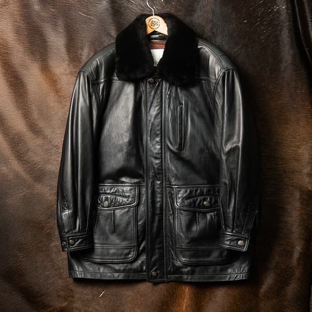 [113] 90s 런던포그 양가죽 하프코트 / 반코트 MO-2535 