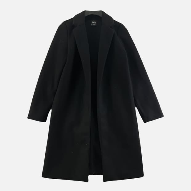 자라 블랙 여자 코트 S N9807