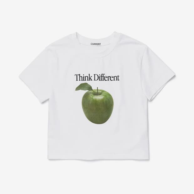 커렌트 THINK CURRENT APPLE TEE [WHITE]
