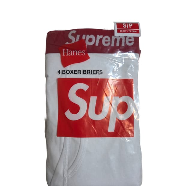 "Supreme Hanes Boxer Briefs White"