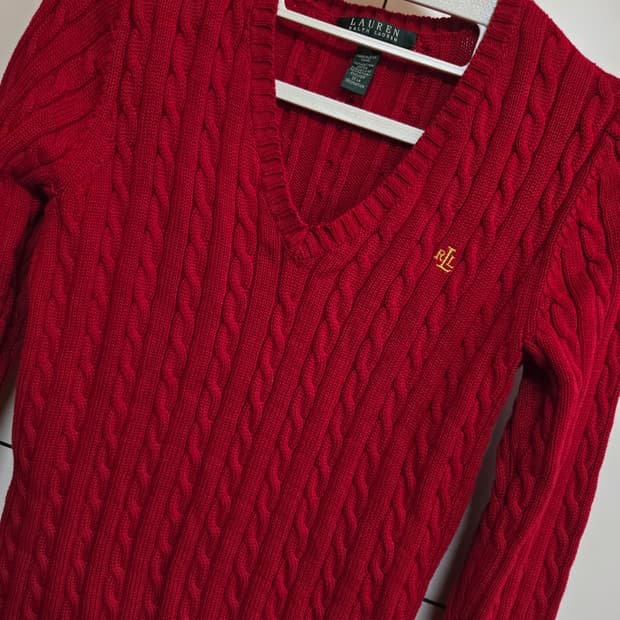 로렌 랄프로렌 정품 여성 케이블 니트