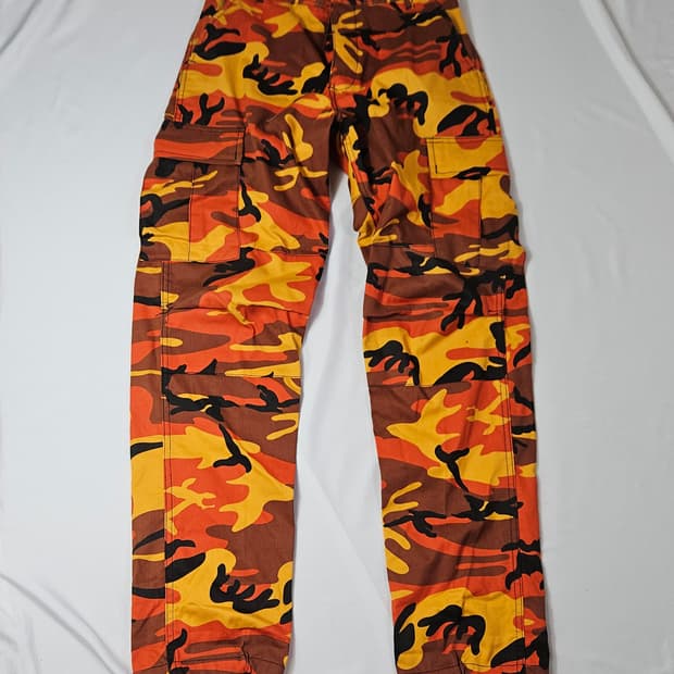 로스코 오렌지 카모 밀리터리 미군 고어텍스 카고팬츠 S