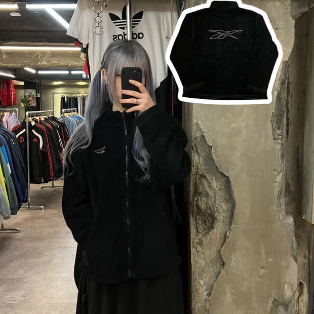 리복 플리스 블랙 M #csz2420