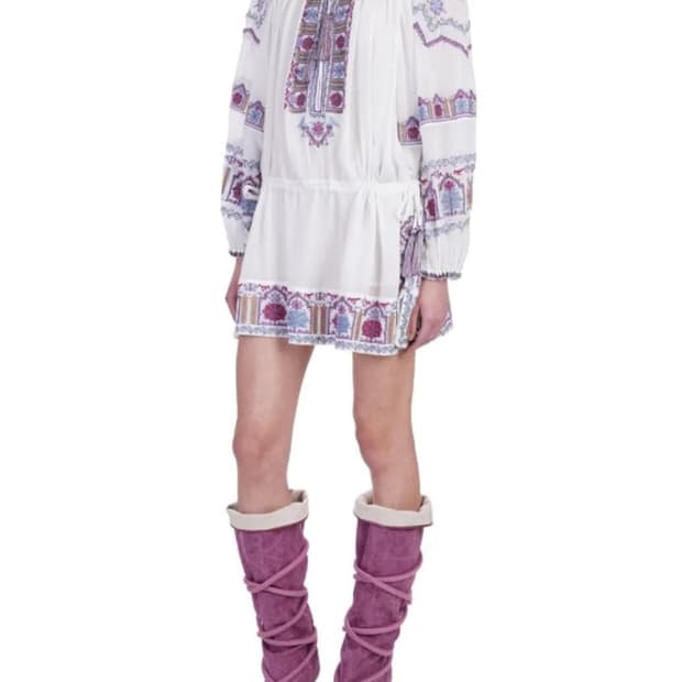 이자벨마랑 자수 원피스