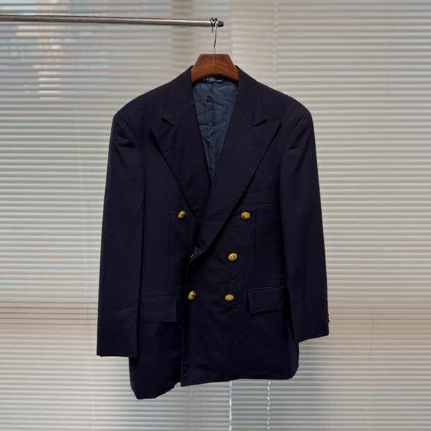 90s polo ralph lauren 금장 더블 블레이저
