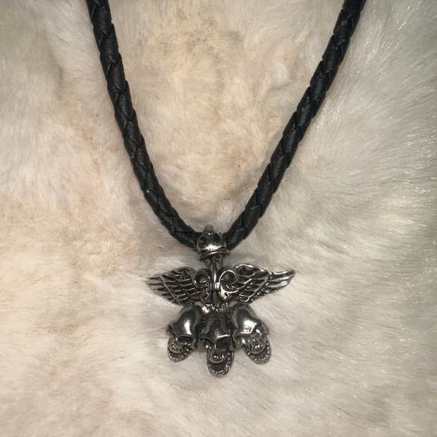 오리엔탈 고스펑크 해골 목걸이