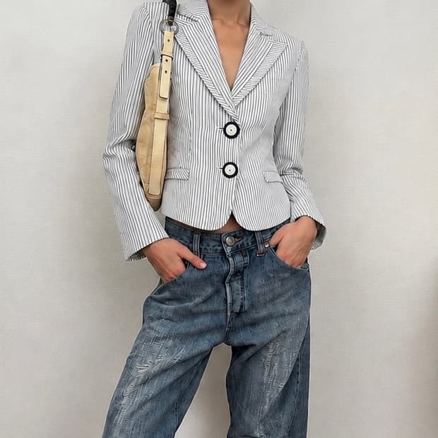 Armani_00’s stripe vintage jacket