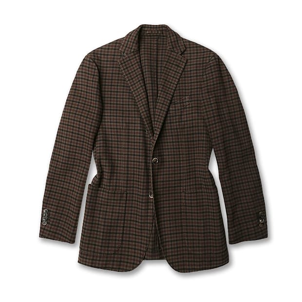 라르디니 [Lardini] 빈티지 클래식 체크 코튼 이태리 자켓