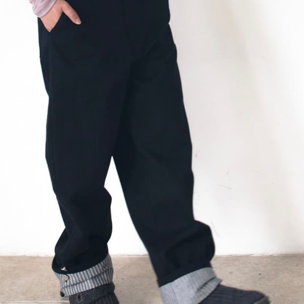 온스카 와이드 코튼 팬츠 (블랙)