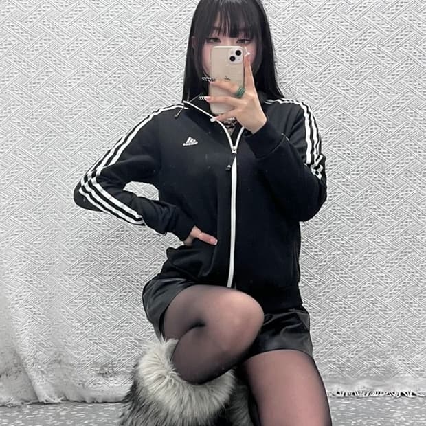 아디다스 올드스쿨 레트로 빈티지 검흰 져지 집업 100 C10329