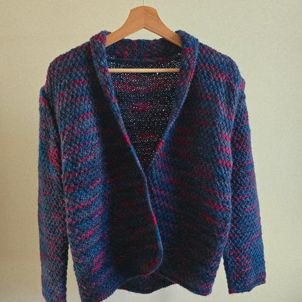 빈티지 핸드메이드 울 가디건 자켓 