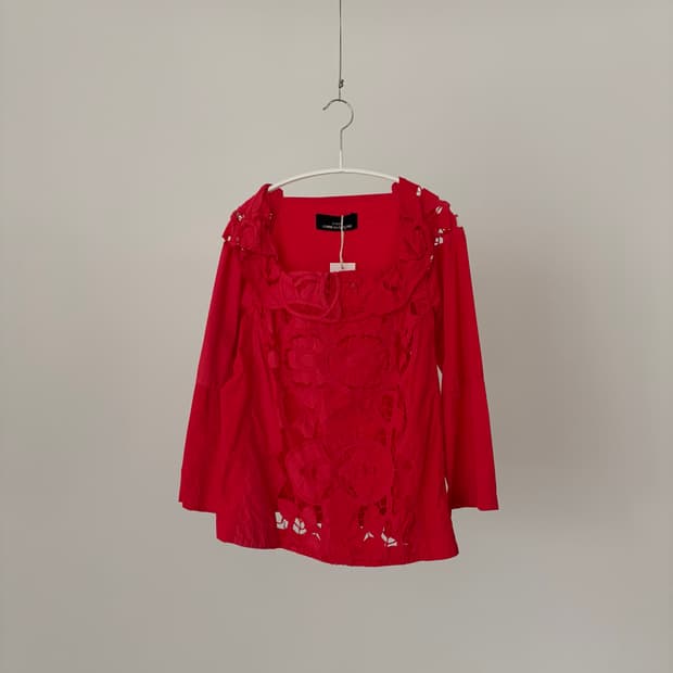Cutwork Ruffle Blouse
