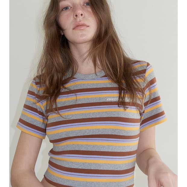 오버듀플레어 크롭 티셔츠