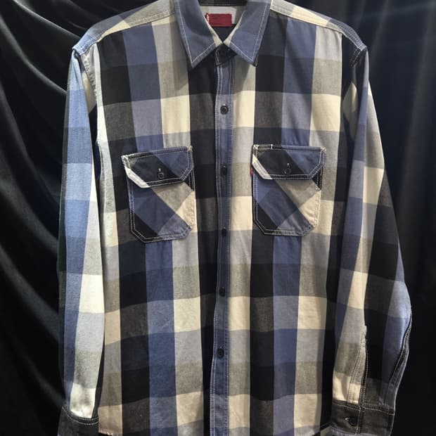 리바이스 레드탭 일본판 블루 체크 셔츠