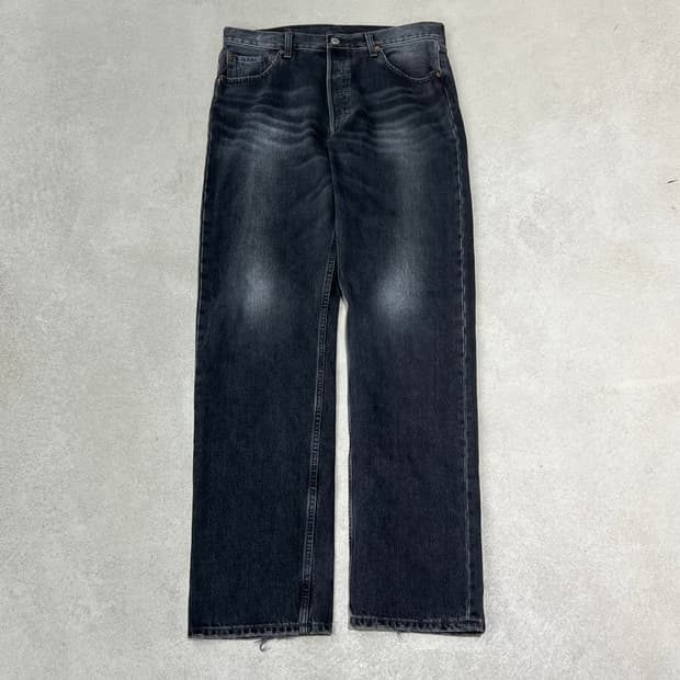 리바이스 501 흑청 데님팬츠 s10312