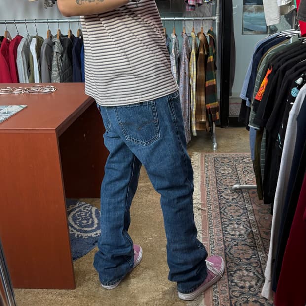 리바이스 527 부츠컷 진청 데님