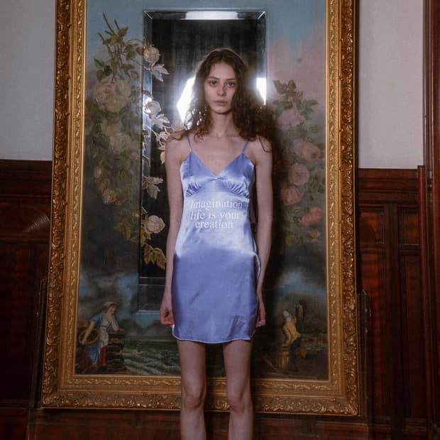 새틴 슬립 원피스