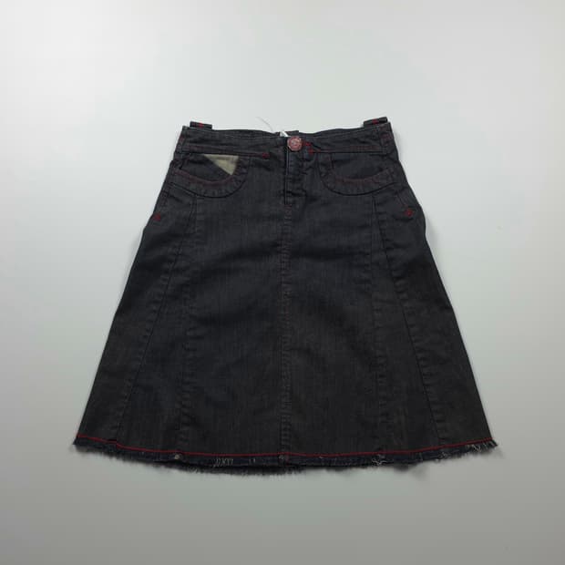 일본 Y2K 빈티지 데님 미디 스커트 (M)