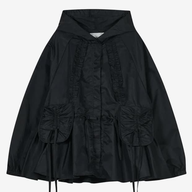 타입서비스 Ruffled Peplum Hoodie Jacket