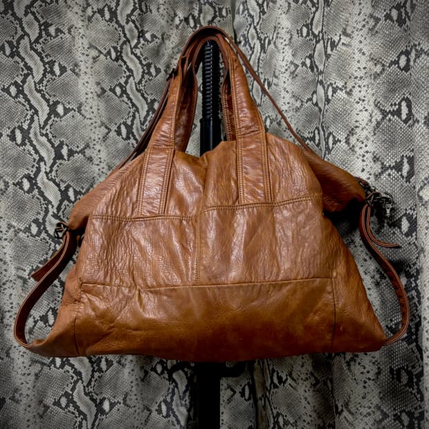 [Y2K Bag] T.B2Jeans Brown Leather Over B