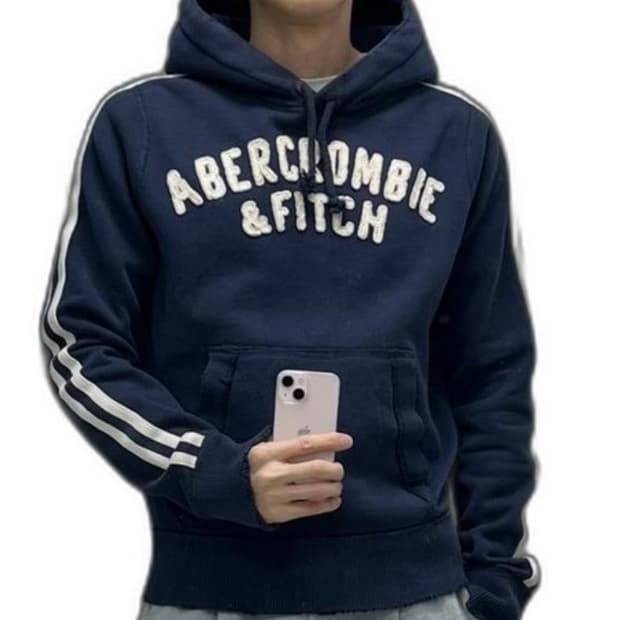 아베크롬비 후드 사이드라인 y2k 네이비 M
